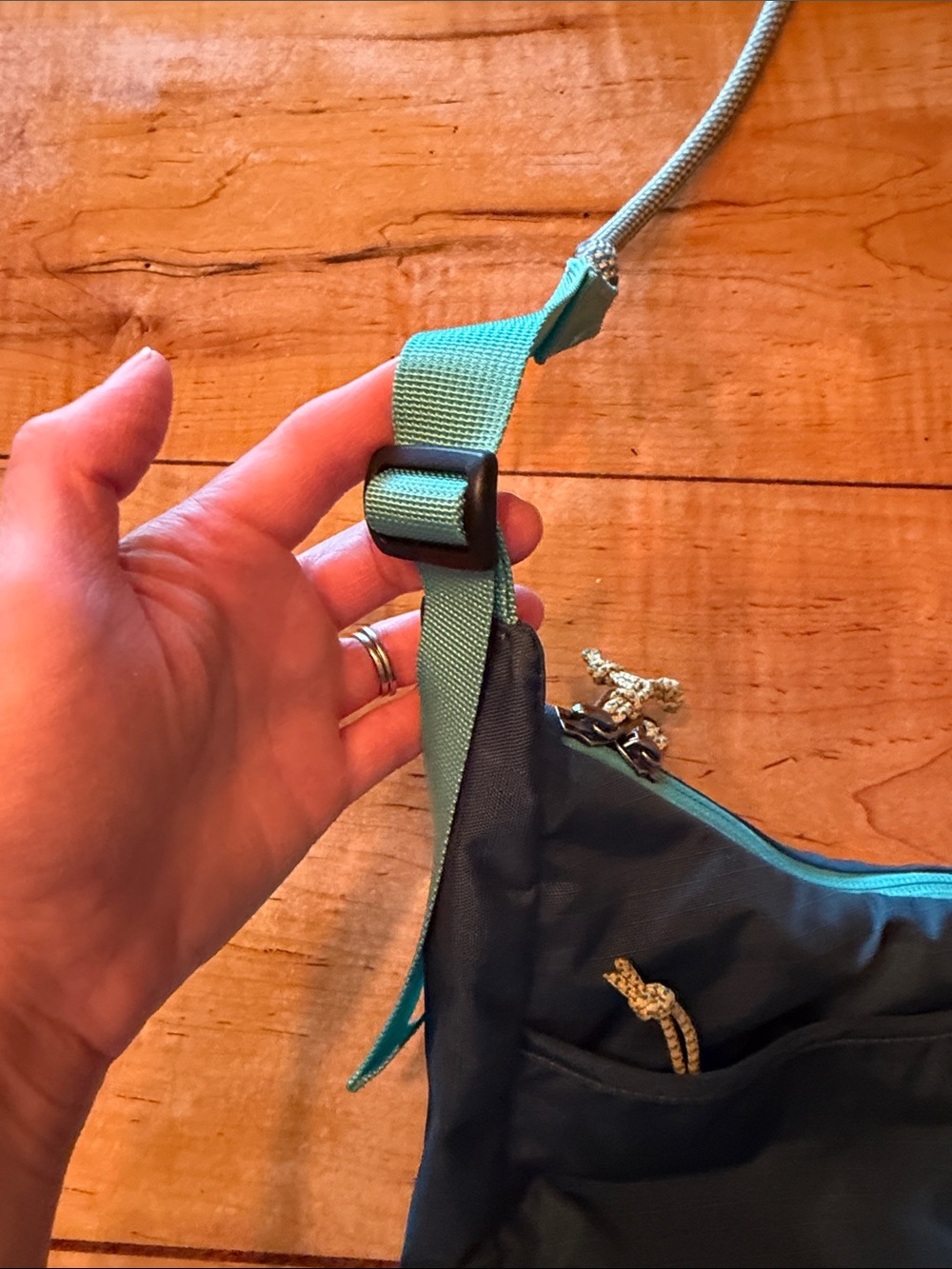 Cotopaxi sling bag; beautiful dark teal color - Picture 3 of 7